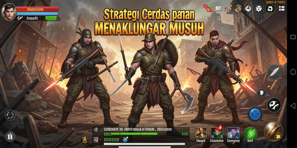 Tampilan gameplay 5RT yang menegangkan dengan strategi mendebarkan.