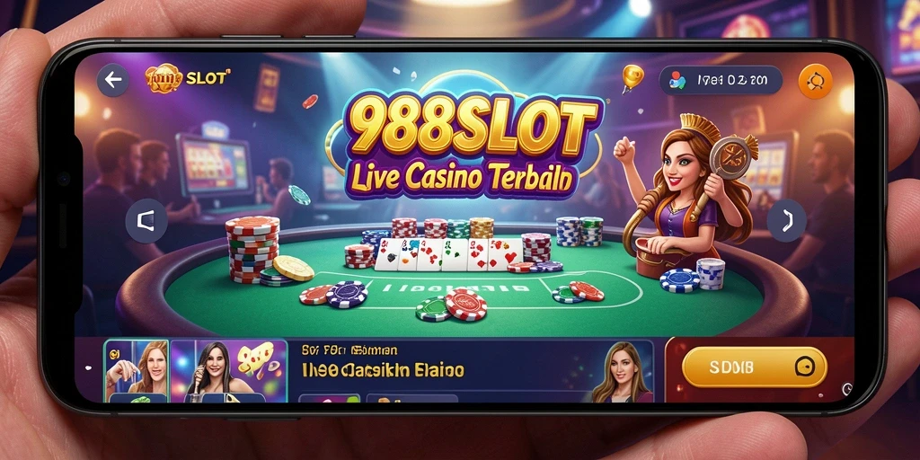 Tampilan menarik dari gameplay Live Casino di 988SLOT