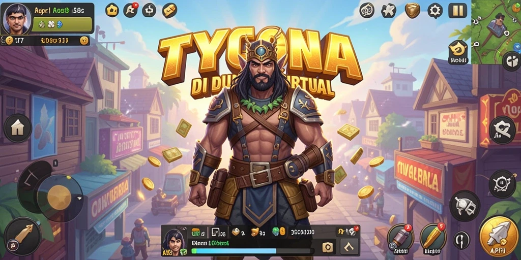 Tampilan gameplay dinamis di API77 dengan elemen Tycoon.