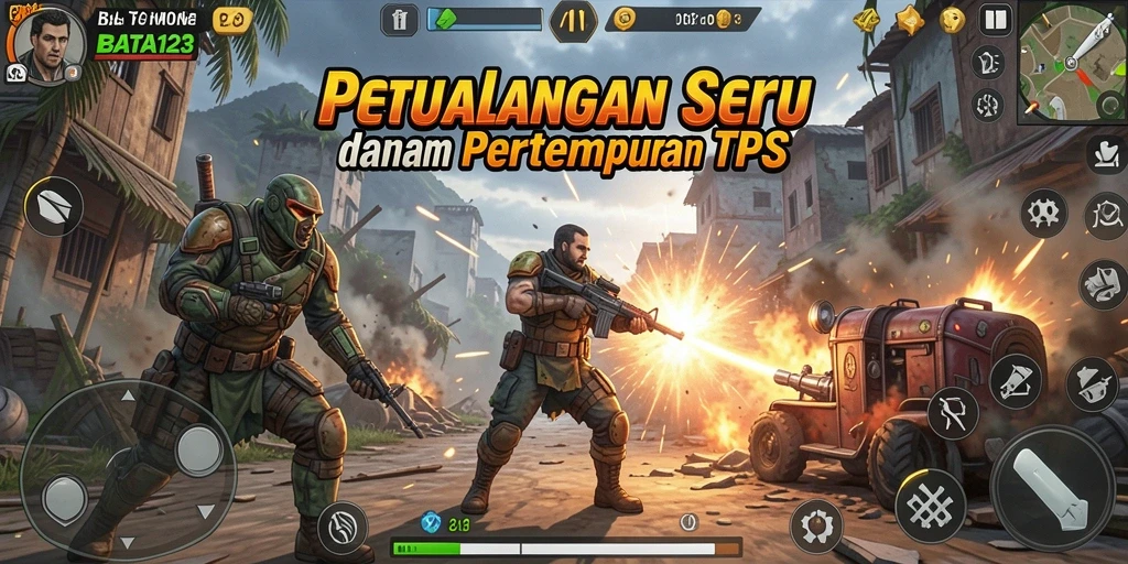 Tampilan gameplay seru dalam BATA123 yang penuh aksi.