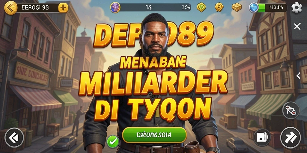Screenshot DEPO89 menampilkan berbagai jenis usaha dalam gameplay Tycoon.