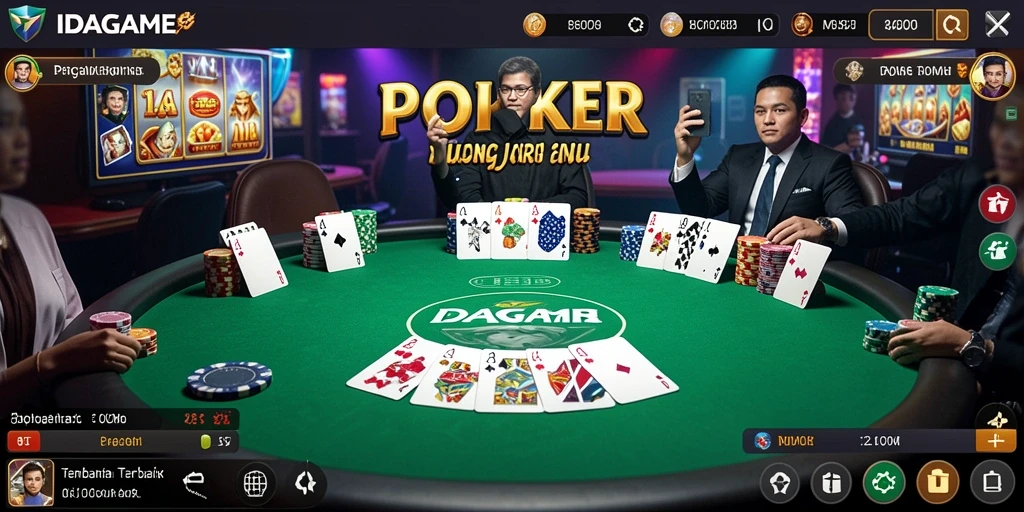 Tampilan grafis memukau dari gameplay poker IDAGAME.