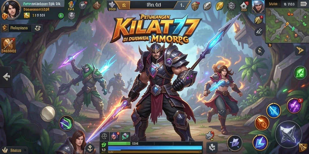 Screenshot KILAT77 menampilkan aksi seru dalam dunia MMORPG.