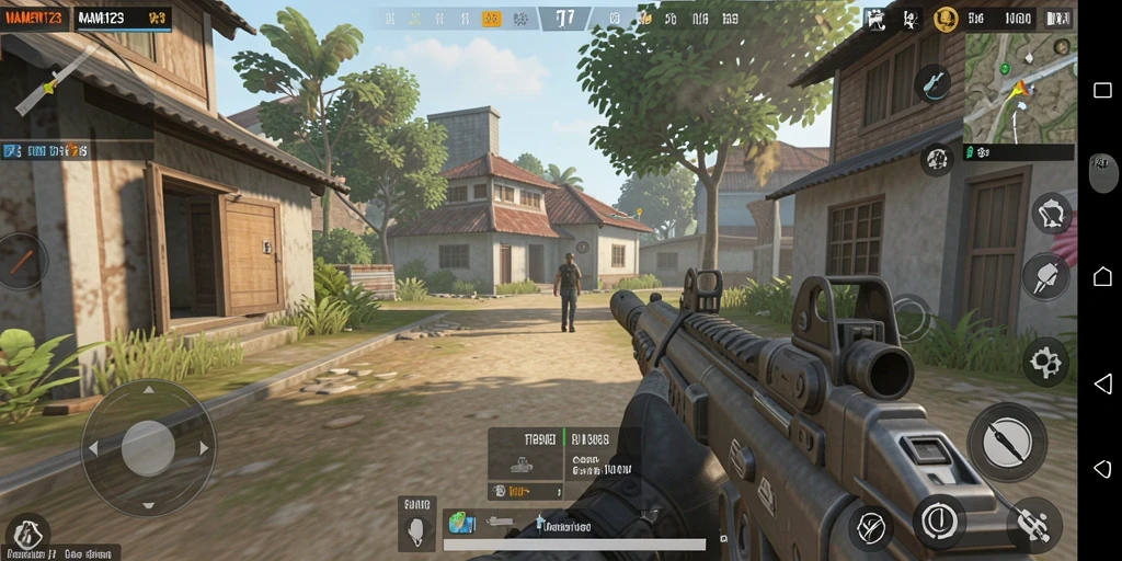 Tampilan gameplay seru MAMEN123 menampilkan pertempuran intens.
