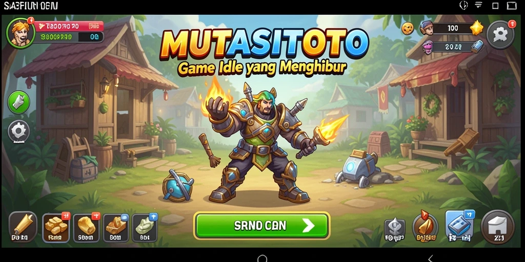 Tangkapan layar utama dari gameplay MUTASITOTO yang menampilkan suasana pertanian yang dinamis.