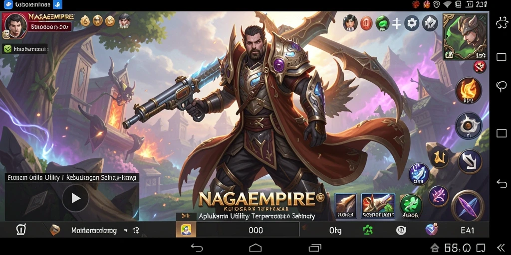 Screenshot utama dari NAGAEMPIRE yang menunjukkan tampilan antarmuka aplikasi Utility.