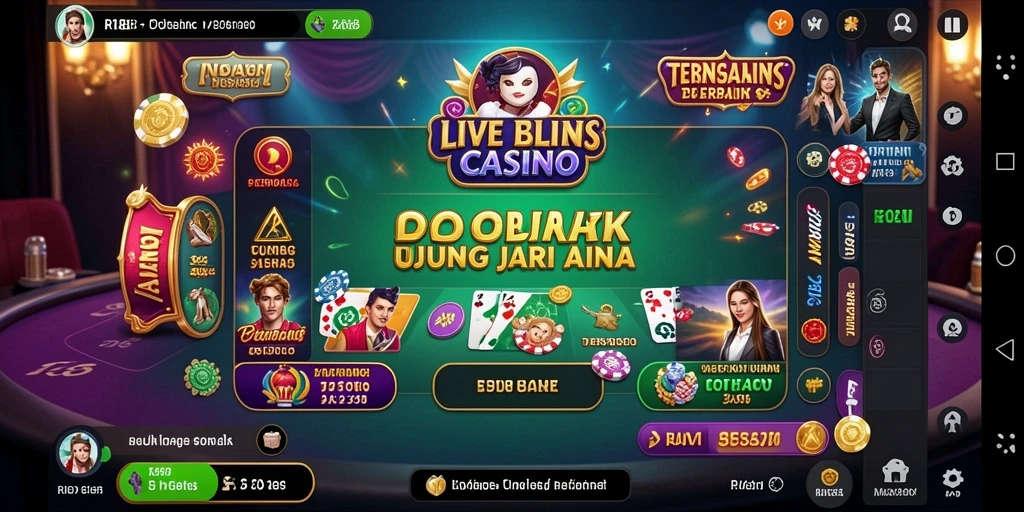 Tampilan gameplay Live Casino yang mendebarkan dan menarik di RI188.