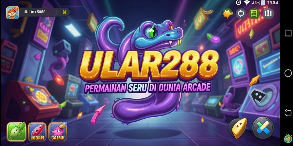 Tampilan gameplay seru di ULAR288 dengan ular yang bergerak cepat.
