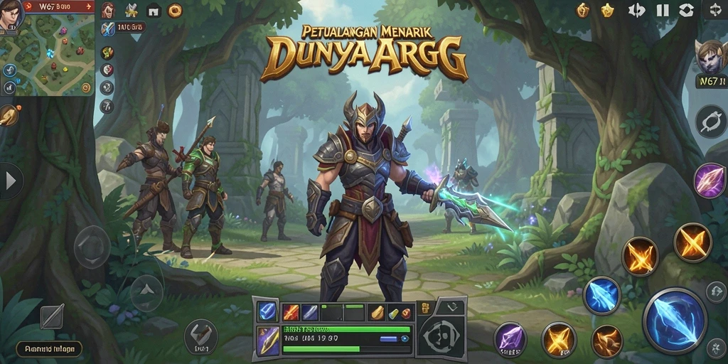 Tangkapan layar W67 menunjukkan aksi seru dalam pertarungan ARPG.